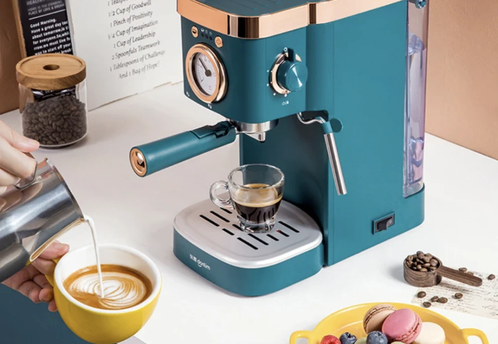 compact espresso machine with milk frother