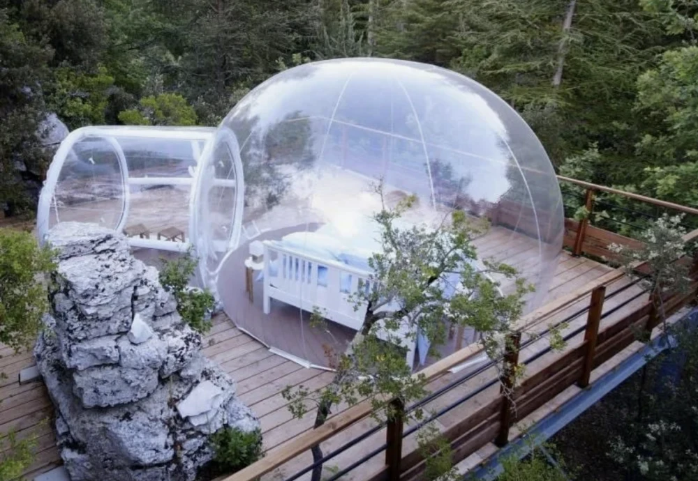 stay in a bubble tent