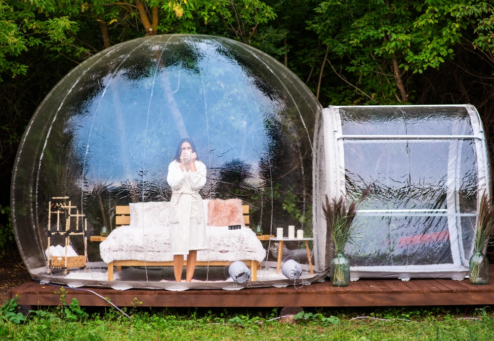 stay in a bubble tent